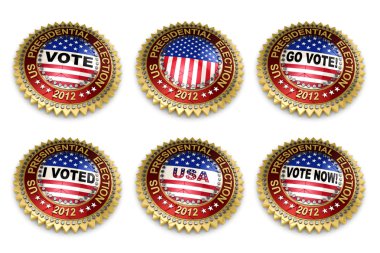 Presidential Election 2012 Buttons clipart