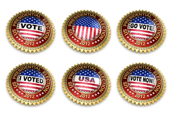 Президентські вибори 2012 Кнопки — стокове фото