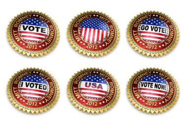 Mitt Romney Presidential Election 2012 Buttons clipart