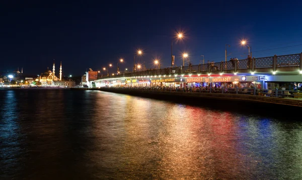 stock image Restaurants at Galata Bridge