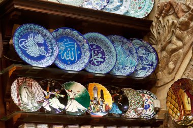 Handmade turkish plates. clipart