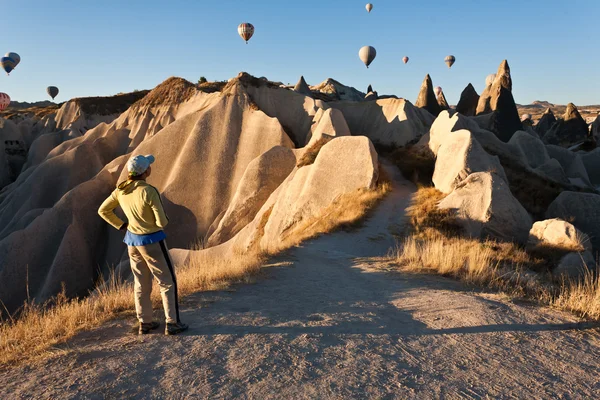Zabawa balonem Kapadocja. — Zdjęcie stockowe