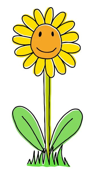 可爱的向日葵 — 图库矢量图片