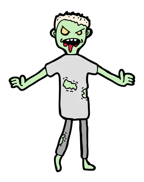 Zombie kreslený — Stockový vektor