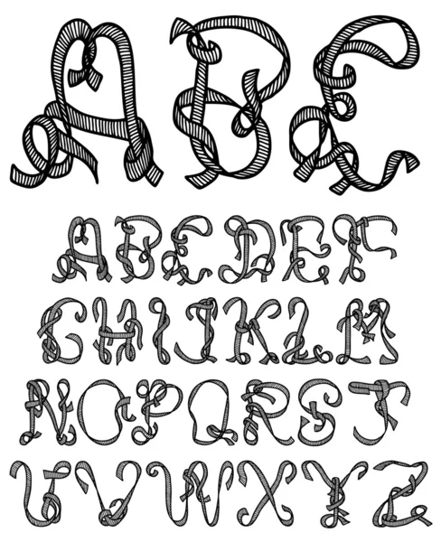 Hand drawn font — Stock Vector