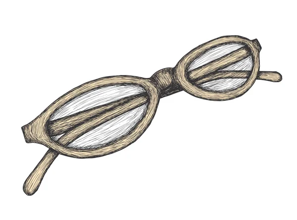 Hand dras glasögon — Stock vektor