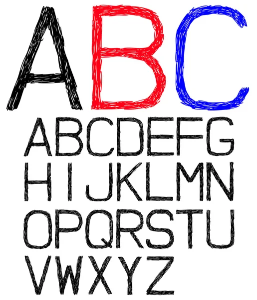 Hand drawn font — Stock Vector