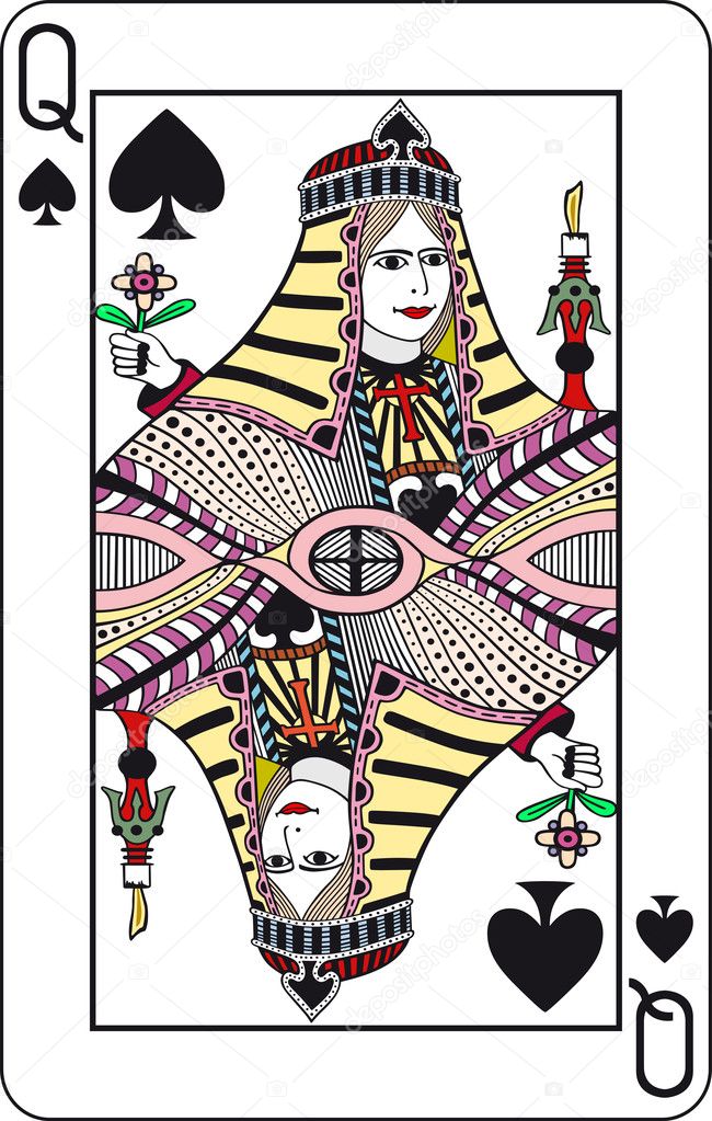 Queen playing card
