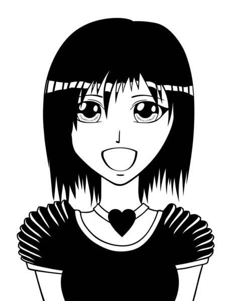 Manga girl — Stockvector