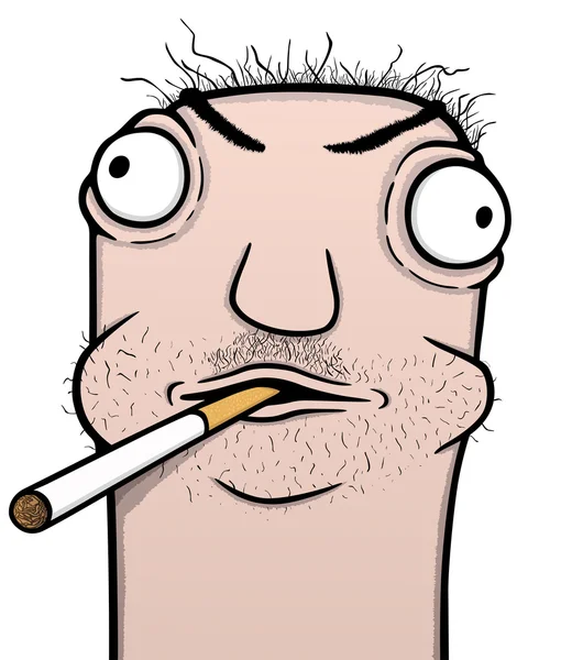 흡연 자 만화 — 스톡 벡터