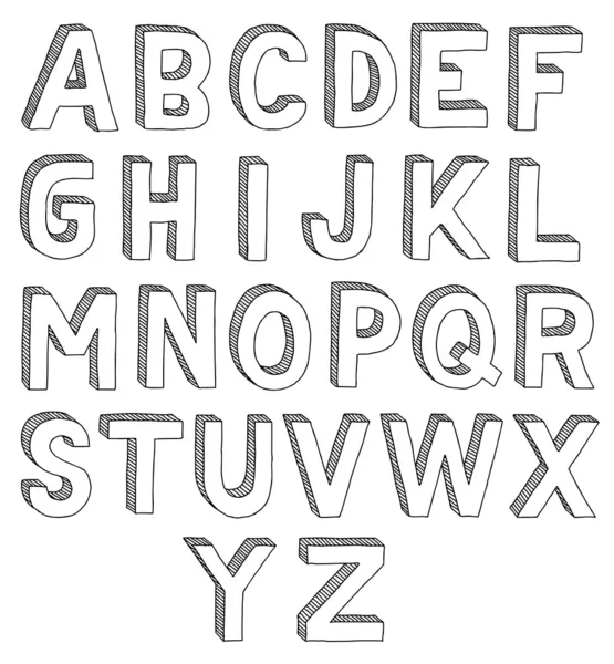 Рисунок шрифта — стоковый вектор
