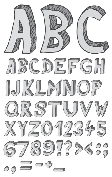 ABC dibujado a mano — Archivo Imágenes Vectoriales