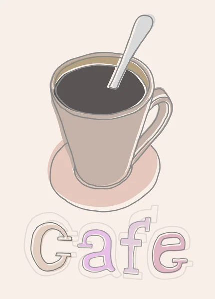 Café con tarjeta — Archivo Imágenes Vectoriales