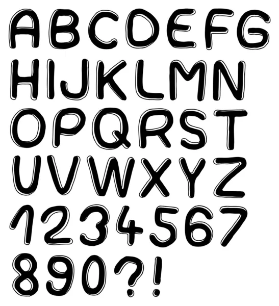 Zwarte lettertype — Stockvector