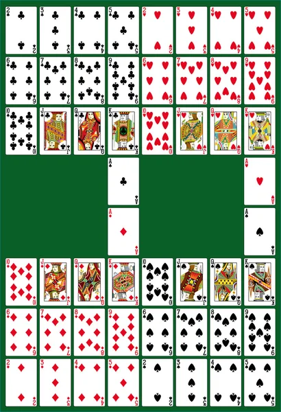 Jouer aux cartes — Image vectorielle