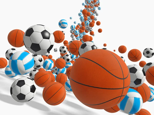 Спортивні м'ячі — стокове фото