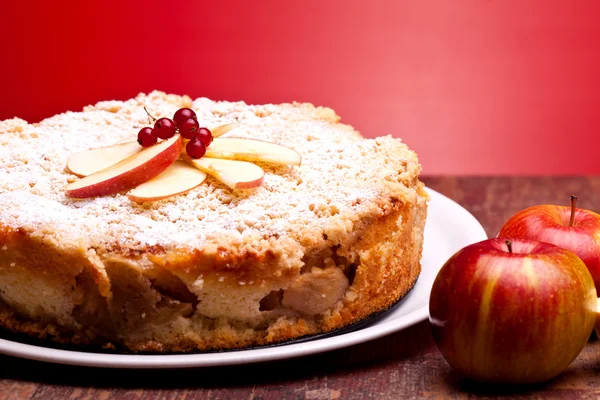 Detailní záběr na jablečný koláč — Stock fotografie