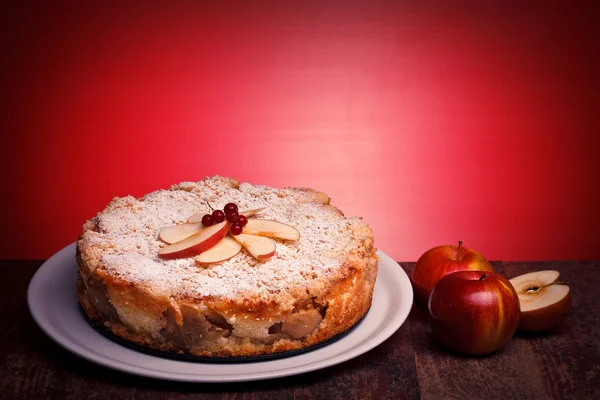 Cheescake With Sour Apples — Stock Photo, Image