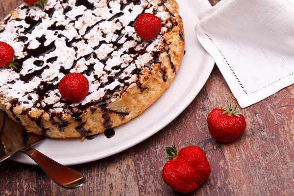 Gâteau au fromage et fraises — Photo