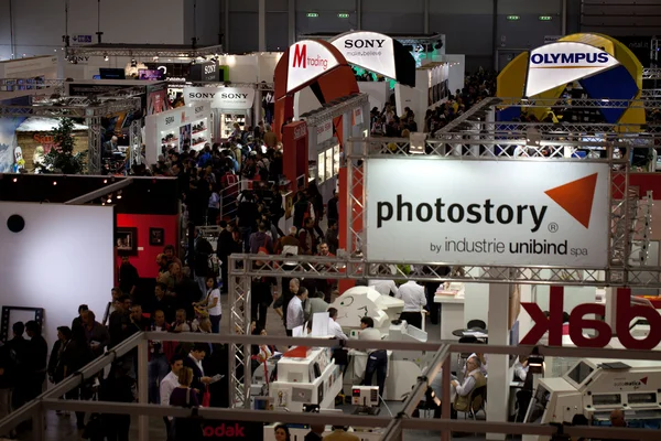 stock image Stands At Photoshow Rome, 2012