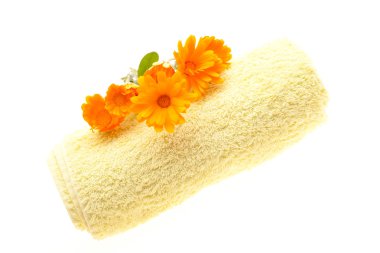 Towel And Flowers clipart