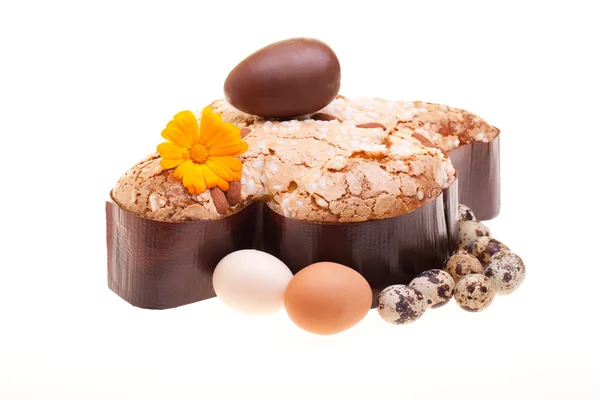 Easter Traditional Sweets - Italian Colomba — Stock Photo, Image