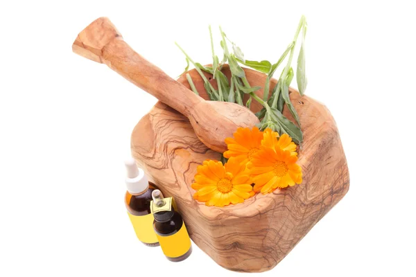 Homeopathic Treatments - Calendula Officinalis — Stock Photo, Image