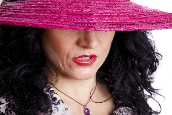 性感的女人的帽子 — 图库照片