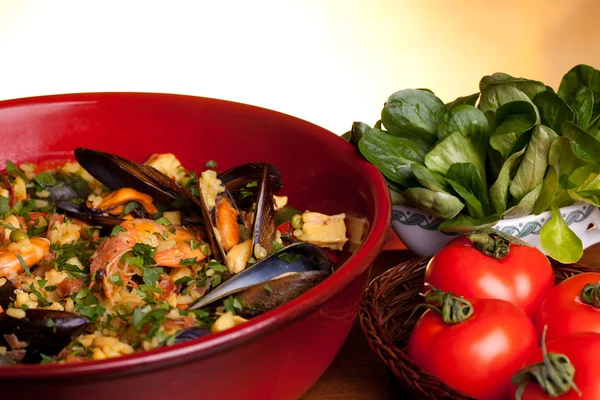 Pronto para o jantar - Paella — Fotografia de Stock