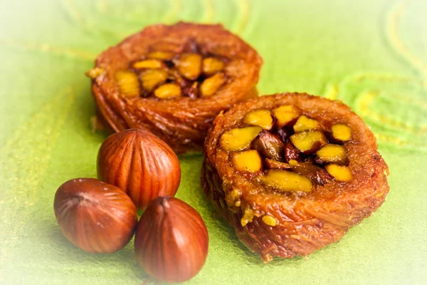 Barma baklavu a vlašské ořechy — Stock fotografie
