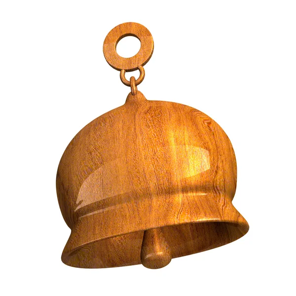 Bell in hout (3d) — Stockfoto
