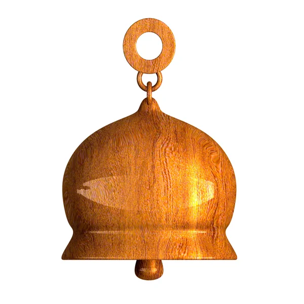 Glocke aus Holz (3d)) — Stockfoto