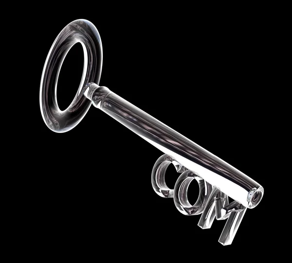 Kulcs-ban üveg, com szöveg (3d) — Stock Fotó