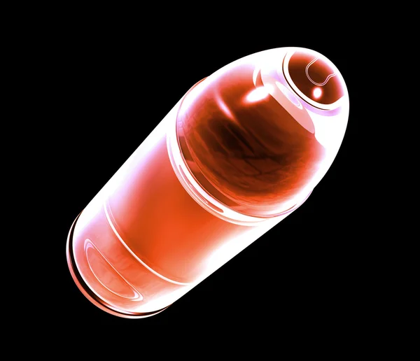 3d bala feita de vidro vermelho — Fotografia de Stock