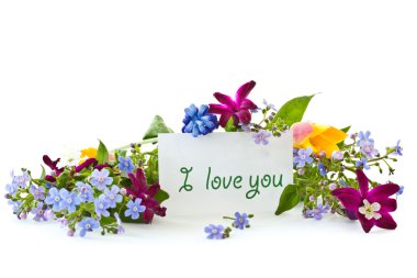 Bouquet of spring flowers clipart