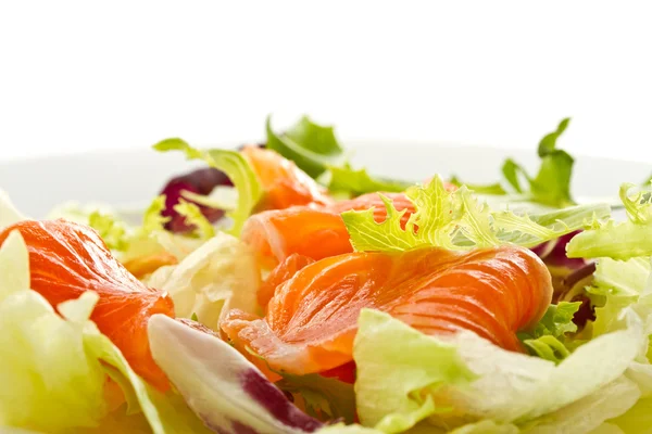 Salad with salted salmon — Stock Photo, Image
