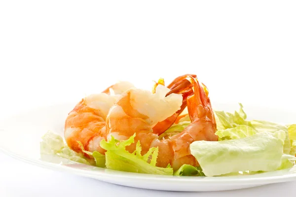 Saláta garnélával — Stock Fotó