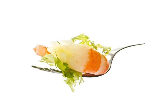 Salad with shrimp — Stock Photo, Image