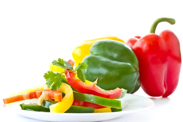 Gehackter Salat mit Paprika — Stockfoto