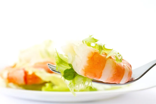Salát s krevetami Stock Fotografie