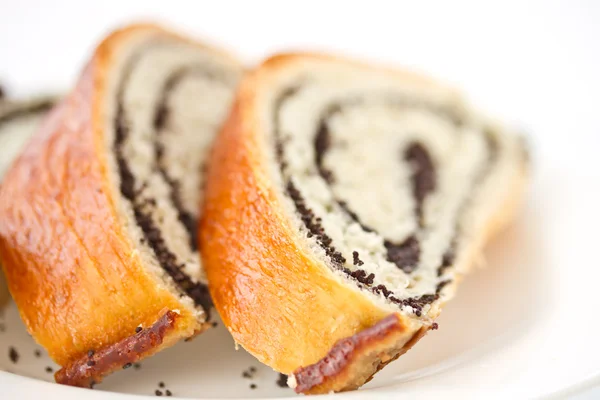 Roll with poppy seeds — Stock Photo, Image