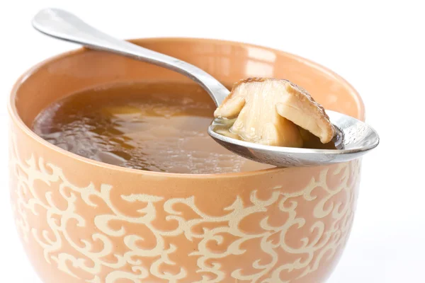 Suppe mit Pilzen — Stockfoto