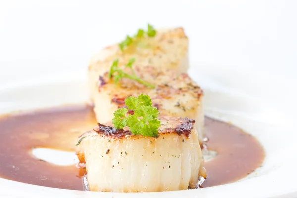 Fried scallops — Stock Photo, Image