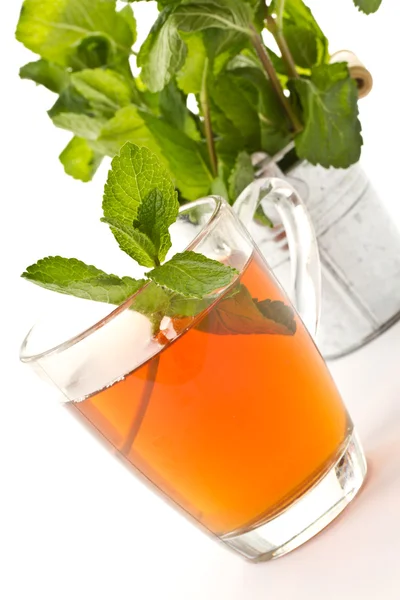 Grüner Tee mit Minze — Stockfoto