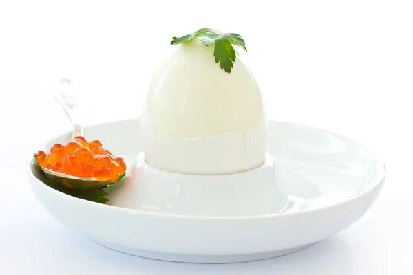 레드 캐 비어와 계란 — 스톡 사진