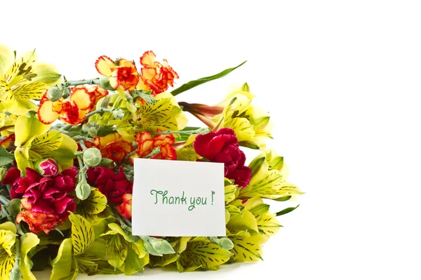 感謝の気持ちでアルストロメリアの花束 — ストック写真
