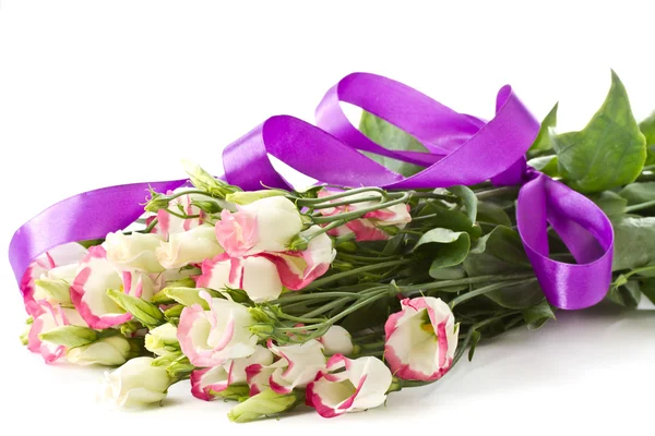 Boeket van roze bloemen lisianthus — Stockfoto