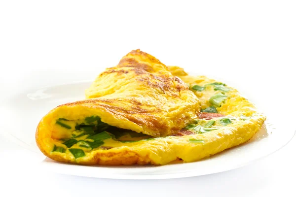Scrambled eggs with chives — Stock Photo, Image