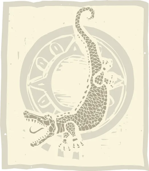 Cercle d'alligator — Image vectorielle