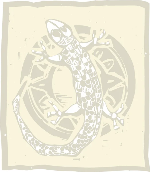 Círculo Gecko — Archivo Imágenes Vectoriales